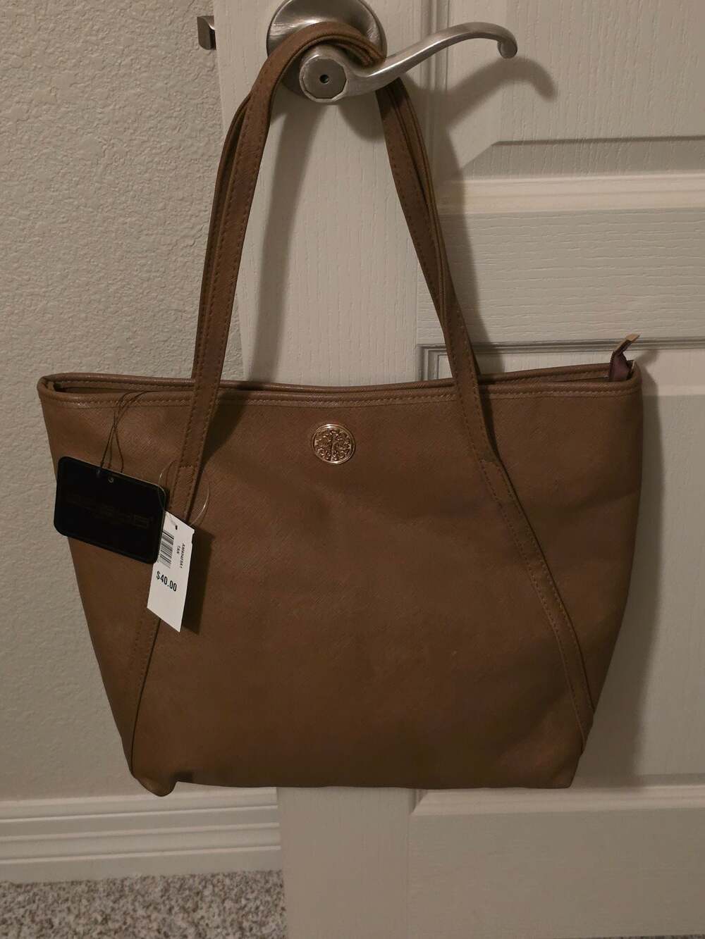 Sasha New York Women's Tan Saffiano-Texture Tote Bag, Model AM9342SA1